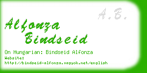 alfonza bindseid business card